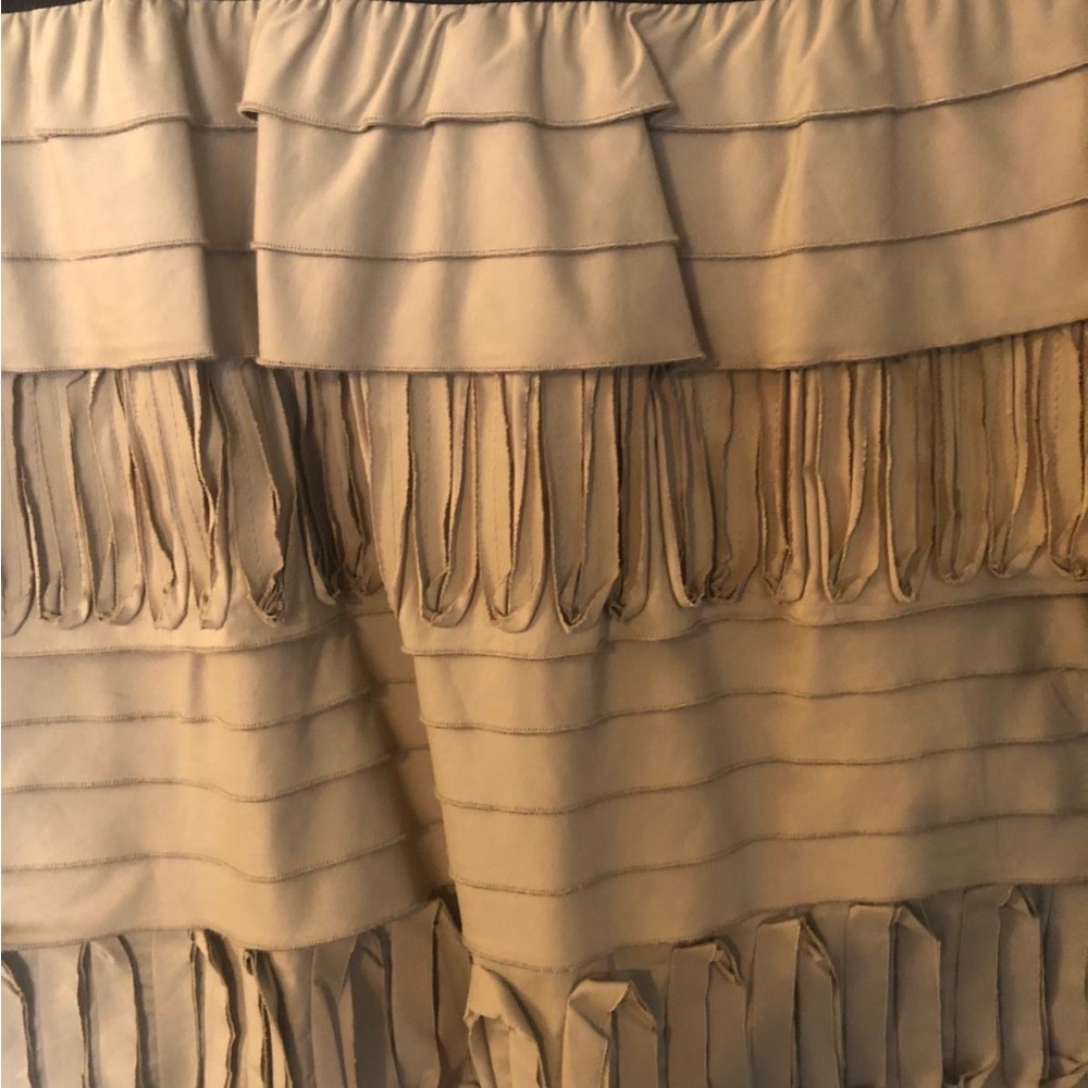 BCBG Tan Ruffle Dress - Picture 3 of 6